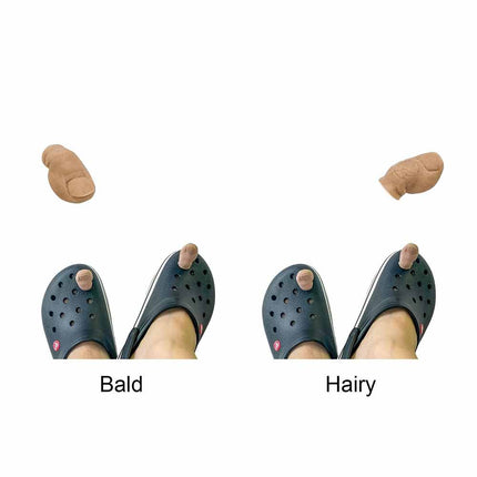 2PC 3D Funny Toe Shoe Charms, Hairy Big Toe Clog Decor Unique DIY Accessory