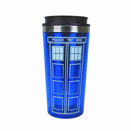 16oz Doctor Who TARDIS Insulated Tumbler Travel Coffee Mug Cup