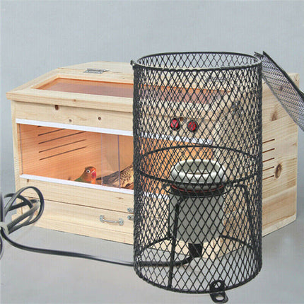 200W Ceramic Reptile Heat Lamp Bulb E27 Holder with Switch for Cage Brooder