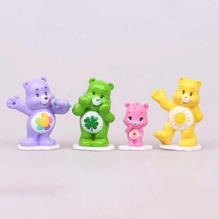 12Pcs Rainbow Bears Care Bears Playset Figure Cake Decor Topper Toys