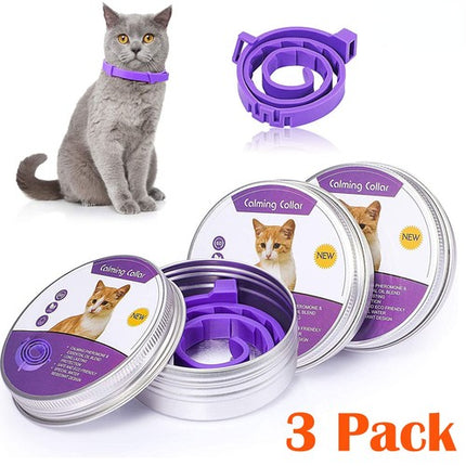 3 Pack Calming Collar for Cats Natural Lavender Pheromone Cat Calming Collars