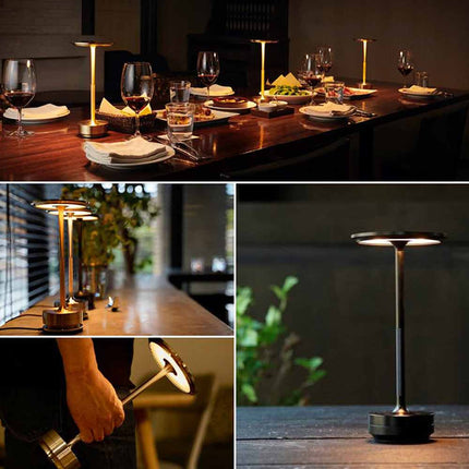Rechargeable 3-Way LED Desk Lamp Cordless Night Light Table Bar Hotel Decor