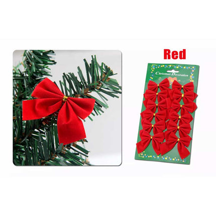 36X Christmas Tree Bow Ornament Gift Xmas Party Dinner Table Decor