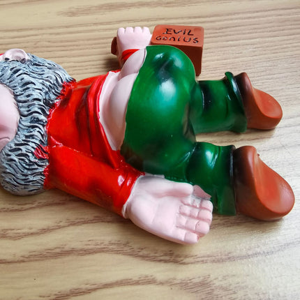 Funny Drunk Dwarf Garden Gnome Statue Rude Passed Out Patio Ornament