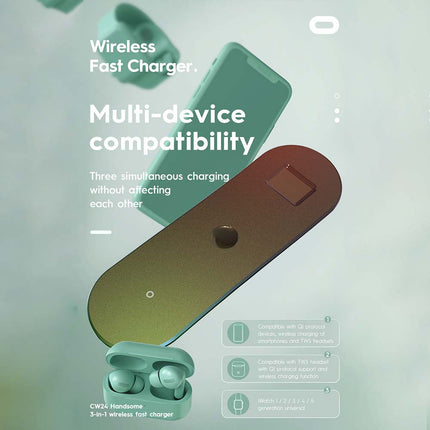 3 in 1 Wireless Charging Dock Station for Watch Phone Earphones