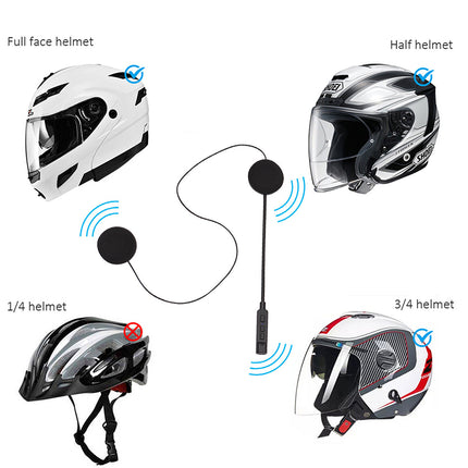 Motorcycle Bluetooth Helmet Headset Wireless Intercom for Motorbike Headphone