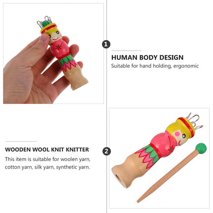 Large Dolly Bobbin French Knitting Toy, Educational Threading