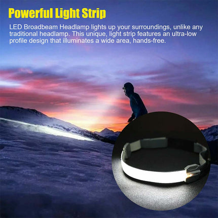 COB LED Headlamp with USB Rechargeable Head Band Lamp