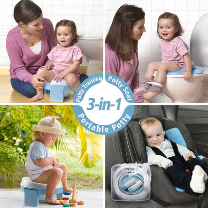 Portable Folding Travel Potty for Toddler Reusable Outdoor Camping