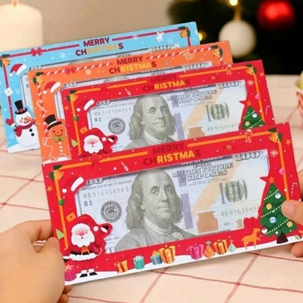 24X Mixed Christmas Money Wallet Window Envelope Cash Holder Gift Card