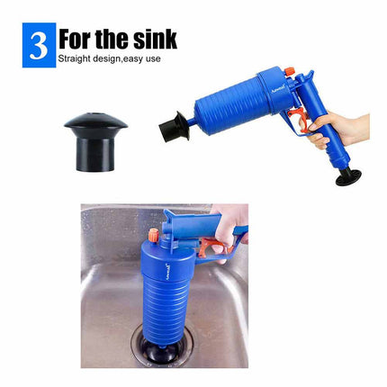 High Pressure Drain Blaster Manual Pump Plunger Sink Pipe Cleaner Tool