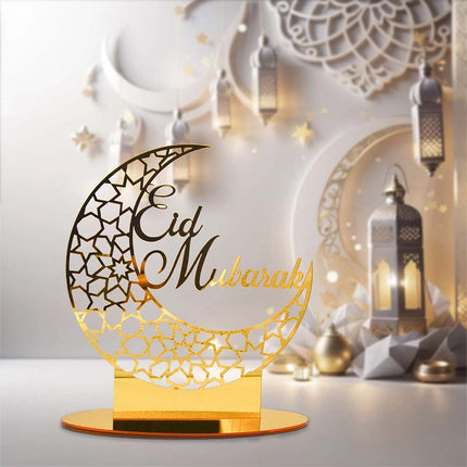 Islamic Eid Mubarak Acrylic Hanging Ornament Ramadan Home Decoration