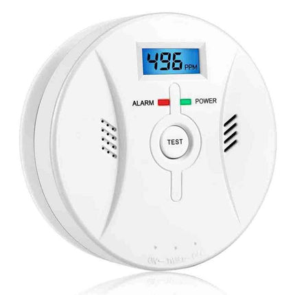Battery Operated Smoke CO Detector Alarm with LCD Display Carbon Monoxide