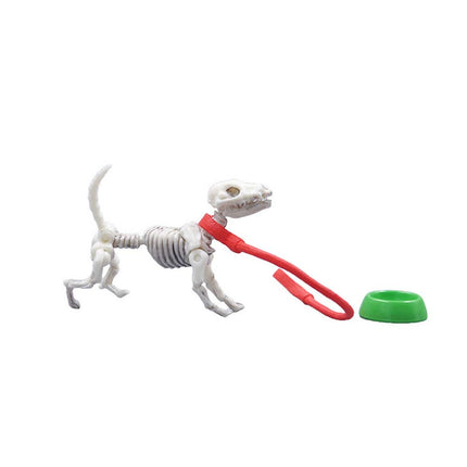 Mini Pose Skeleton Dog Animal Bones Halloween Decor Figure