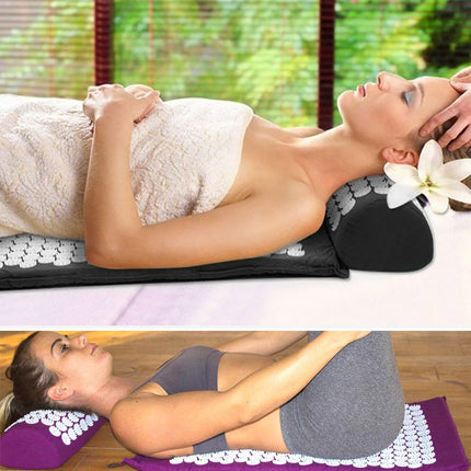 Non-slip Acupressure Yoga Mat, Spike Massage Cushion for Pilates & Fitness