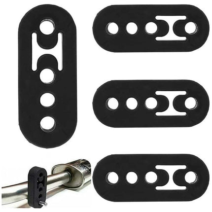 4PCS Universal Black Exhaust Rubber Hanger Heavy Duty Pipe Mount Brackets