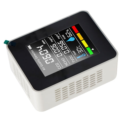 USB Rechargeable 5 in 1 Air Quality Monitor CO2 TVOC HCHO Temp Humidity