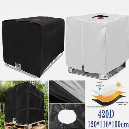 Heavy Duty IBC Water Tank Cover Waterproof For 1000L Container UV Protective