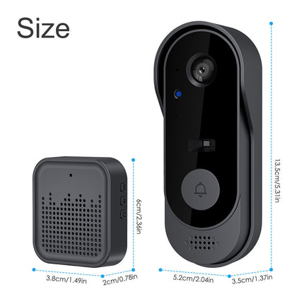 Wireless Smart Doorbell with WiFi Tuya Security Camera Phone Ring Alert