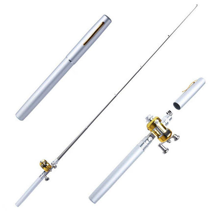Telescopic Pen Fishing Rod Pocket Size Portable Pole and Reel Combo