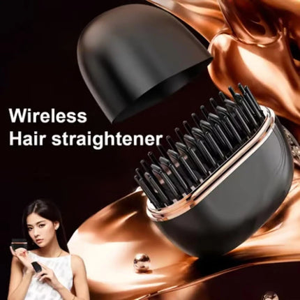 Portable Glambrush Mini 2-in-1 Cordless Hair Straightener Brush