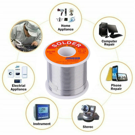 100g 60/40 Tin Lead Rosin Core Solder Wire, 0.5-2mm 2% Flux Reel