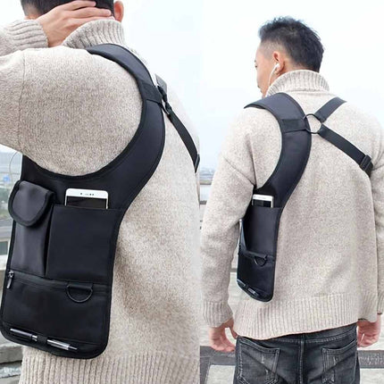 Anti-Pry Hidden Underarm Bag, Leather Organizer Case for Tablet & Card