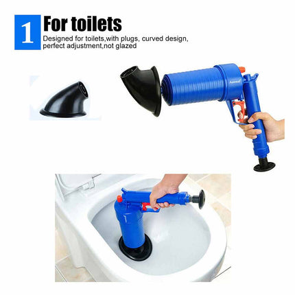 High Pressure Drain Blaster Manual Pump Plunger Sink Pipe Cleaner Tool