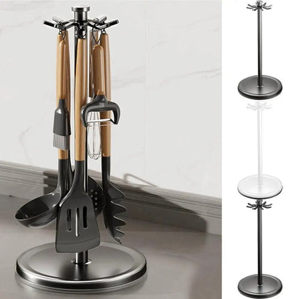 Rotatable Kitchen Tool Holder Utensil Stand for Spoon Spatulas Whisks