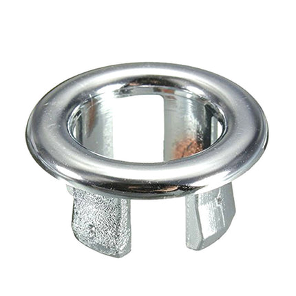 10x Bathroom Basin Sink Overflow Cover Trim Replacement Chrome Plastic