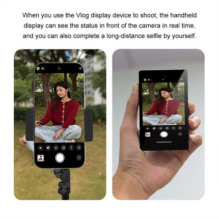 Wireless Magnetic Selfie Monitor Screen Phone Rear Camera Vlog Aid Device