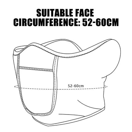 Winter Windproof Half Face Mask Ear Warmer for Skiing Motorcycle Riding