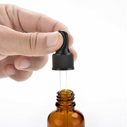 5-100ml Amber Glass Dropper Bottle, Essential Oils Reagent Eye Pipette AU