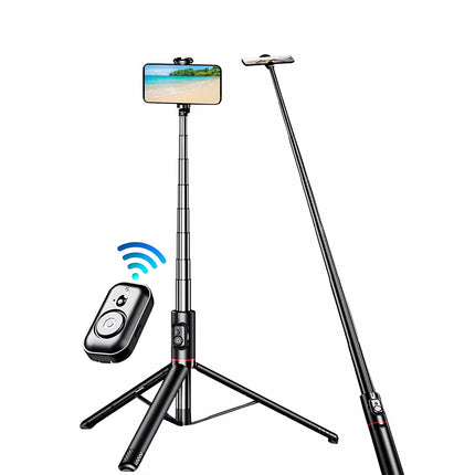 72" Selfie Stick Tripod 360 Rotation Remote Cold Shoe Mount Phone Stand