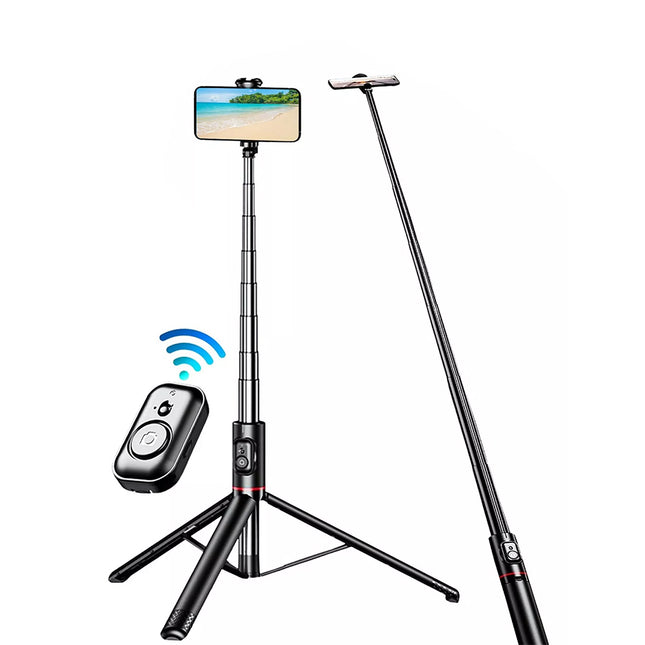 72" Selfie Stick Tripod 360 Rotation Remote Cold Shoe Mount Phone Stand