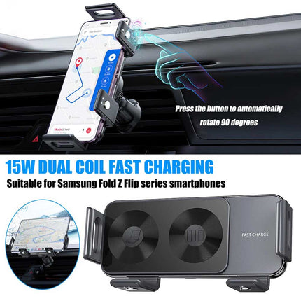 Wireless Car Charger for Fold 5/6/4, Fast Charging Dashboard Mount