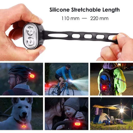 2PCS Super Bright Bicycle LED Light Set Front Rear Waterproof Bike Lamp