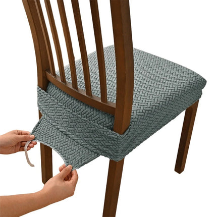 Stretch Dining Chair Seat Covers Jacquard Washable Removable Slipcover