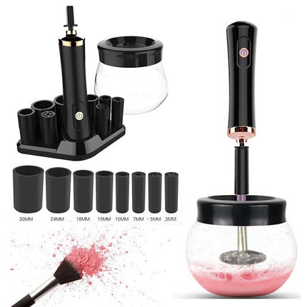 Electric Makeup Brush Cleaner Dryer Set, Cosmetic Auto Clean Quick Dry