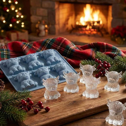 3D Highland Cow Silicone Ice Cube Mold Mini Cute Tray