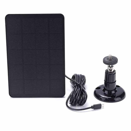 Outdoor Camera Solar Panel 5V Micro USB Battery Charger with 3m Cable
