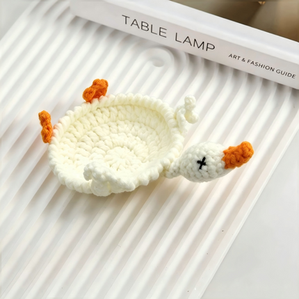 Handmade Crochet 3D Animal Coaster, Cute Knitted Mug Rug Round Drink Mat