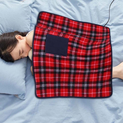 Electric Heated Throw Blanket Warm Washable Fleece Winter Warmer with Timer& Switch