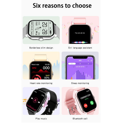 Bluetooth Smart Watch Heart Rate Waterproof for Men Women iPhone Android