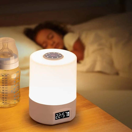 Touch Control LED Night Light with Remote & Digital Time Display Bedside