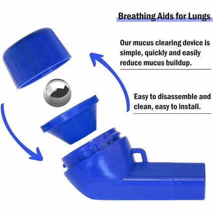 Lung Exerciser Mucus Remover Naturally Clear Mucus Breathing Aid Device NEW
