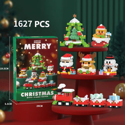 Santa Claus Design Building Blocks Set, 6Pcs Christmas Ornaments