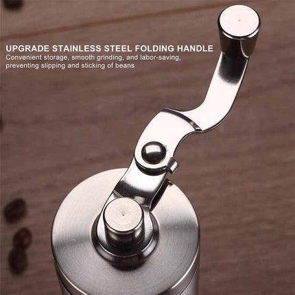 Portable Travel Hand Coffee Bean Grinder Stainless Steel Conical Burr
