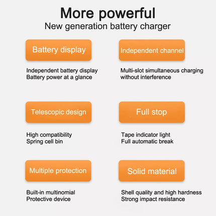 LCD Smart Battery Charger for AAA AA 9V Ni-MH Ni-CD Rechargeable