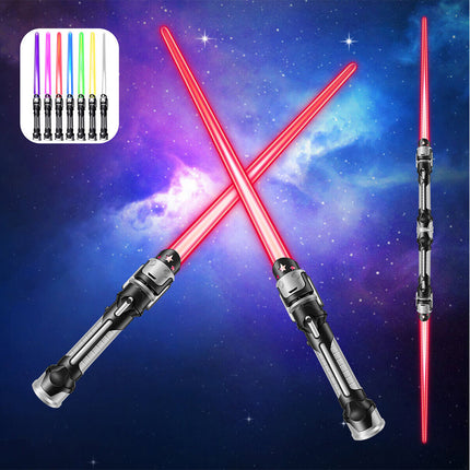 2 Pack LED Lightsaber Swords Colorful Flashing Light with Sound Toy
